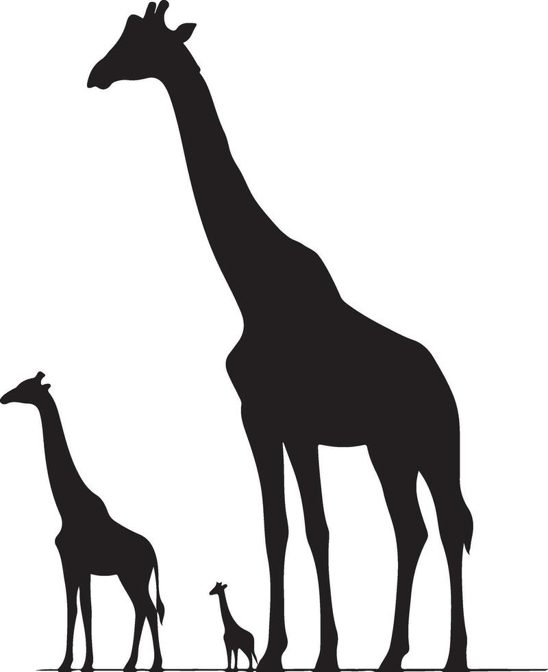 Giraffe Silhouette illustration vector