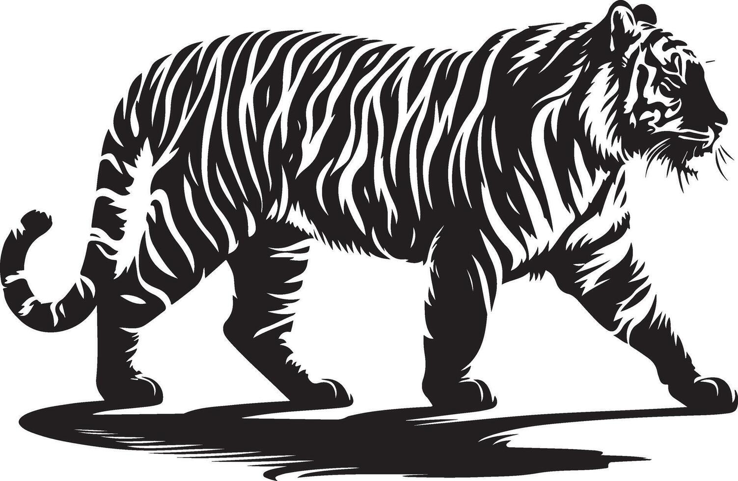 Tiger Silhouette illustration vector