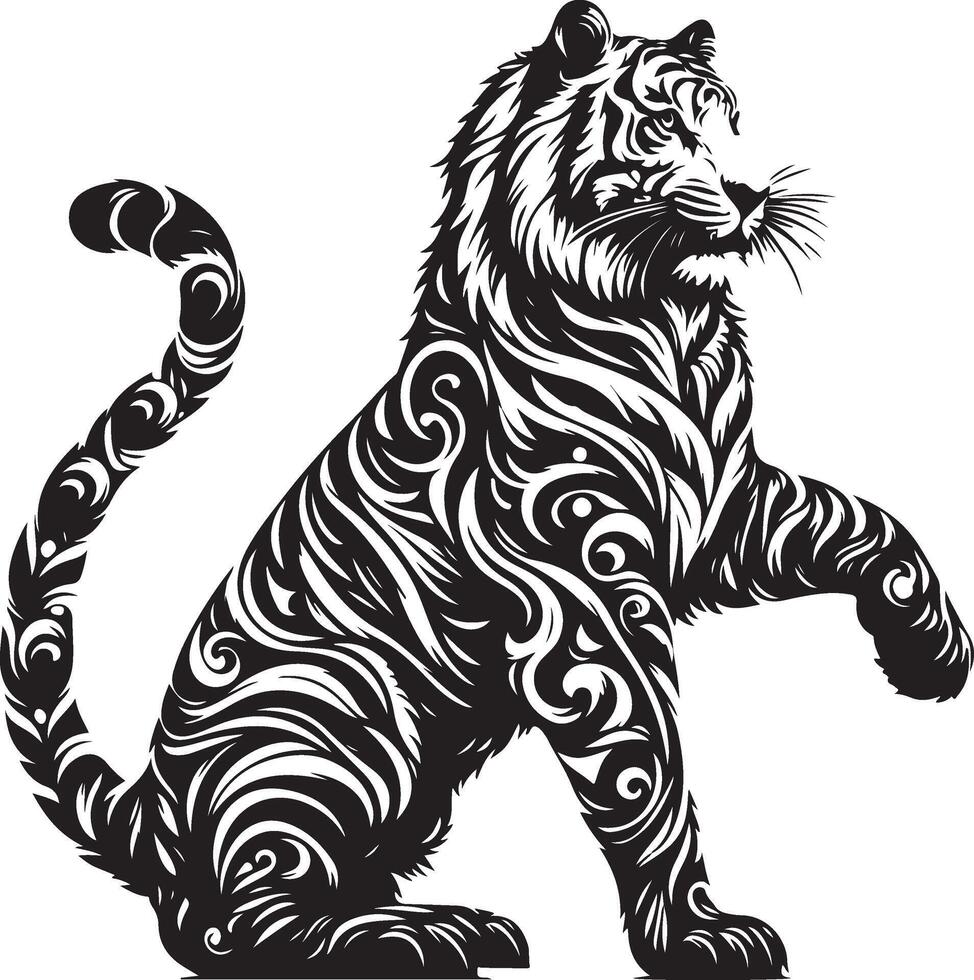 Tiger Silhouette illustration vector