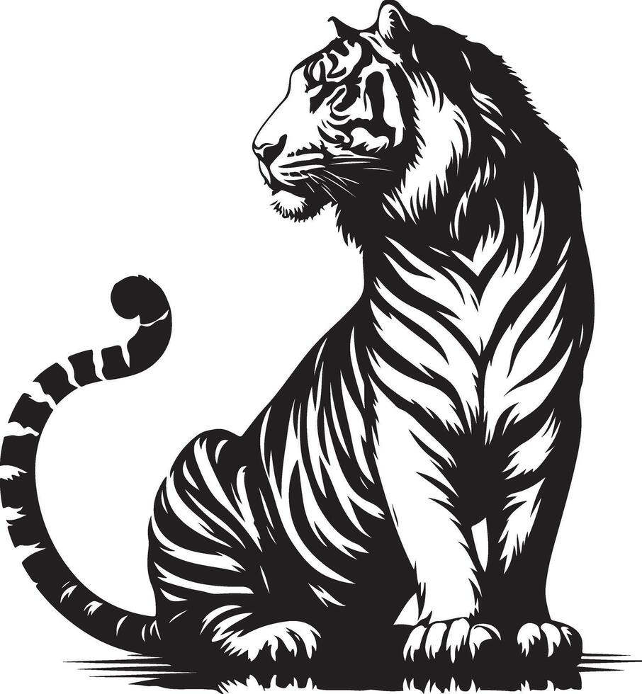Tiger Silhouette illustration vector