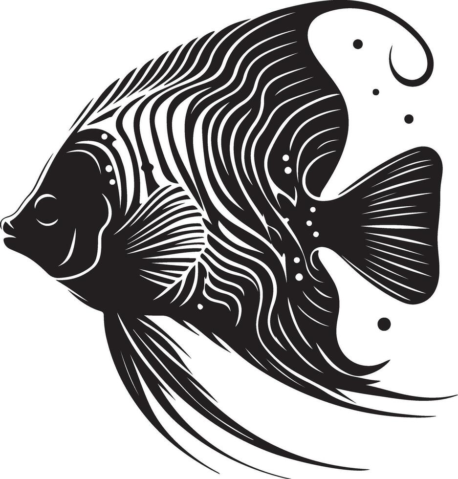 Angelfish Silhouette illustration vector