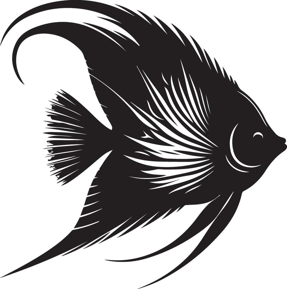 Angelfish Silhouette illustration vector