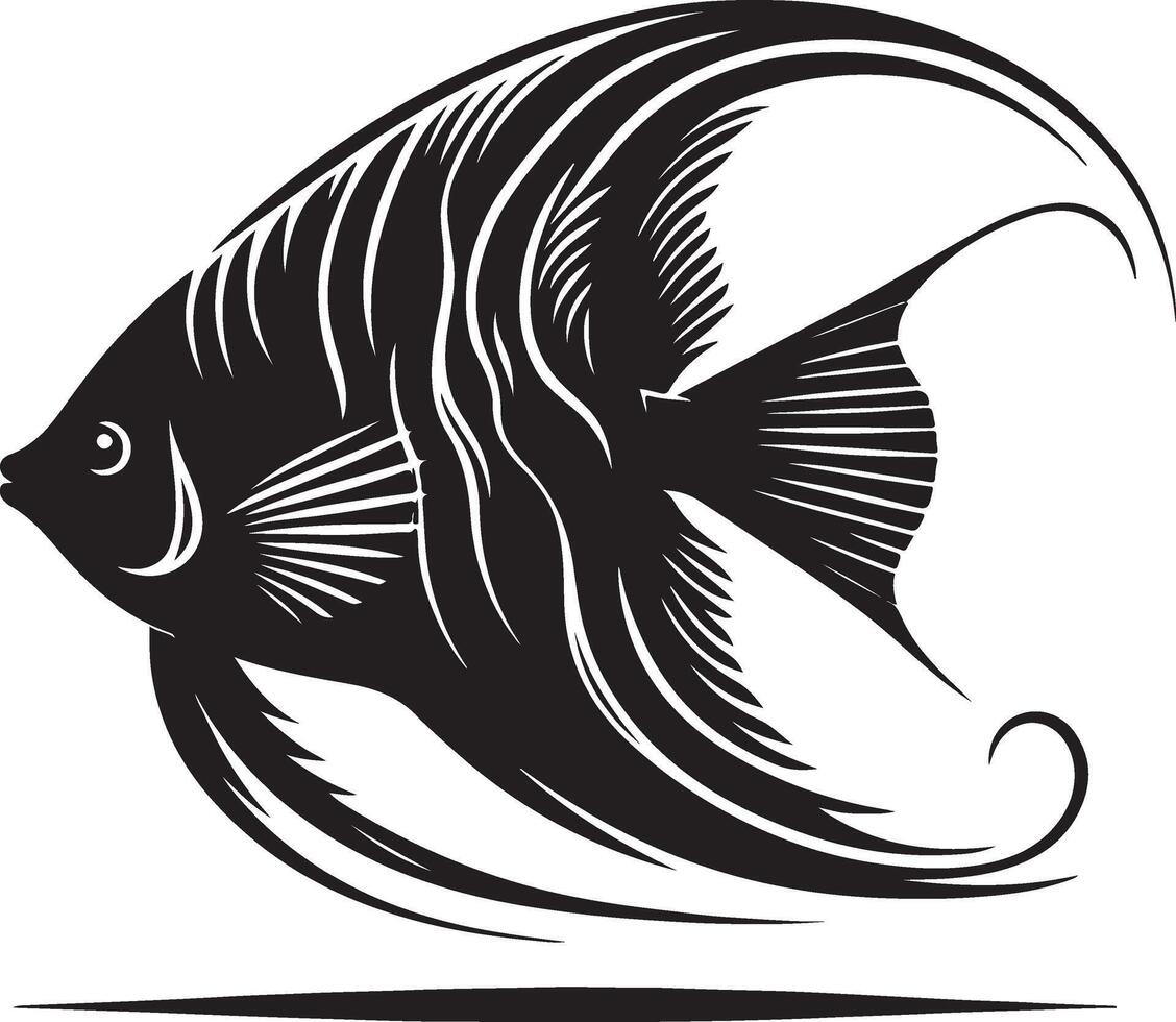 Angelfish Silhouette illustration vector