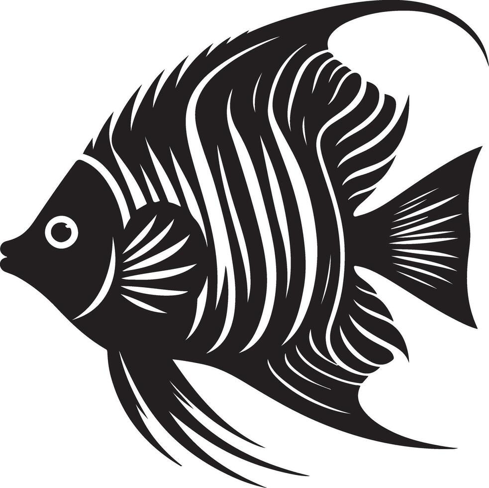 Angelfish Silhouette illustration vector