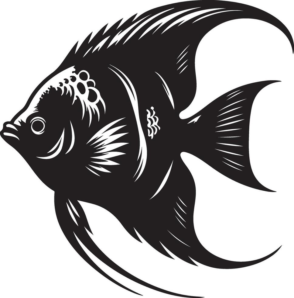 Angelfish Silhouette illustration vector
