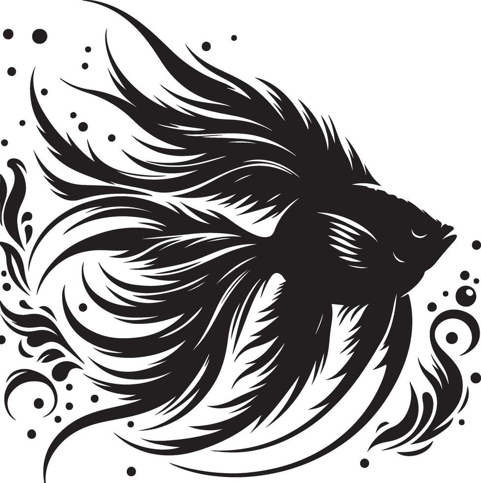 Angelfish Silhouette illustration vector