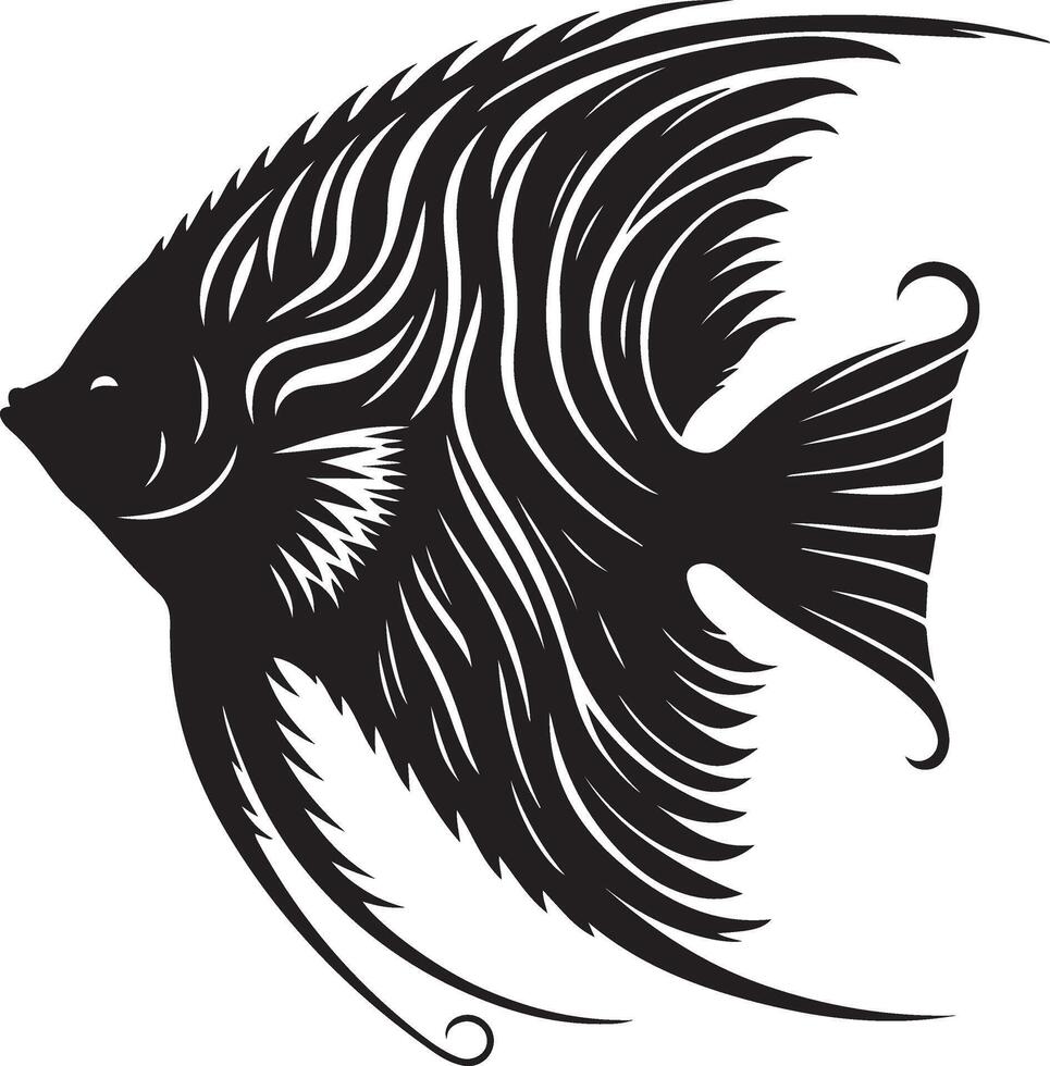 Angelfish Silhouette illustration vector
