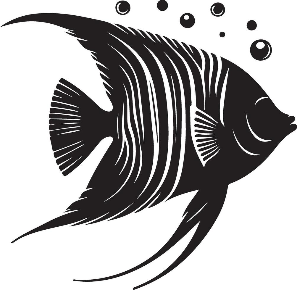 Angelfish Silhouette illustration vector