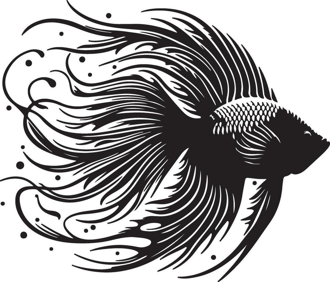 Angelfish Silhouette illustration vector