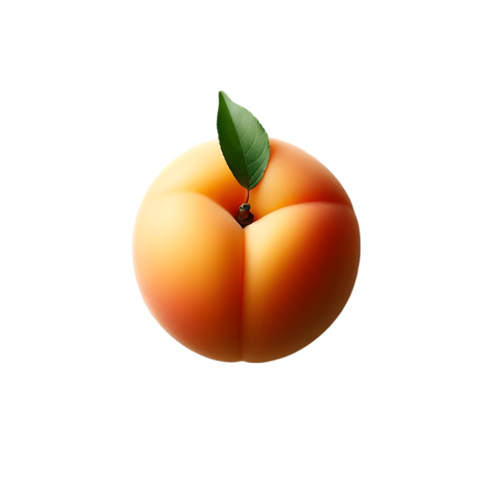Orange peach on a transparent background png