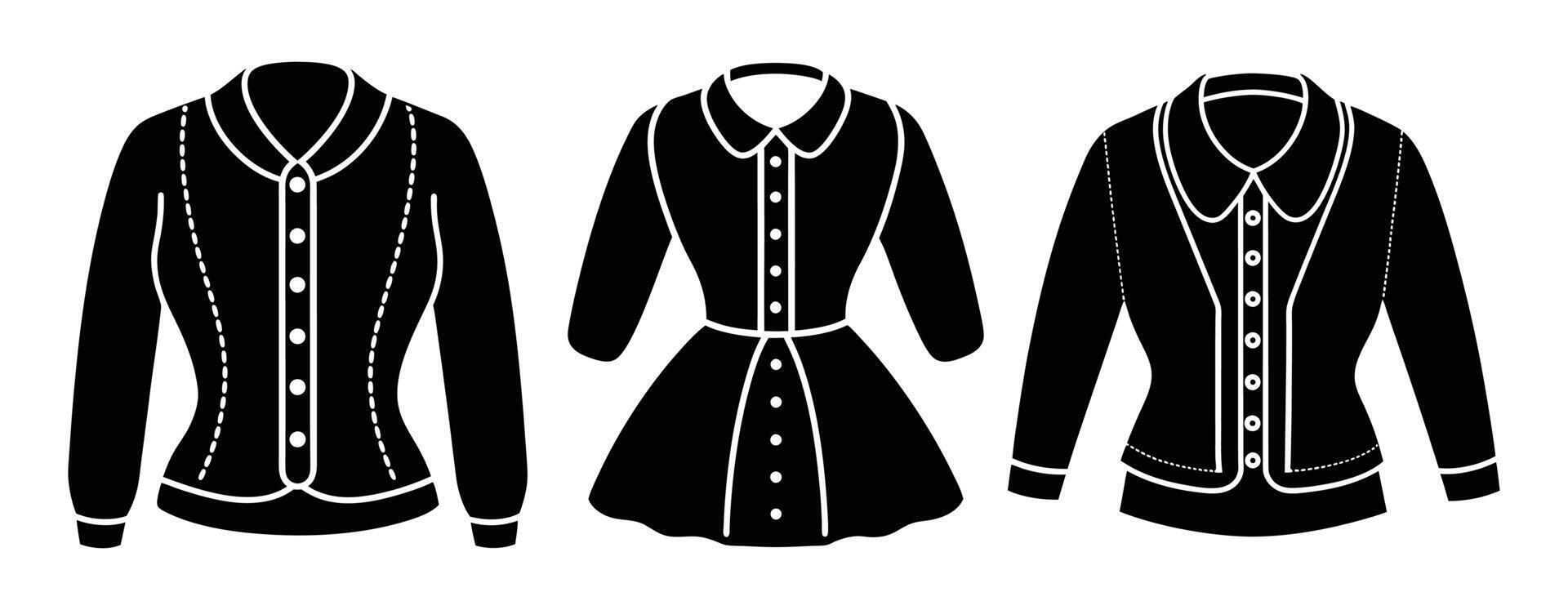 1950s Women's Cardigan Collection with Exquisite Detailing vector