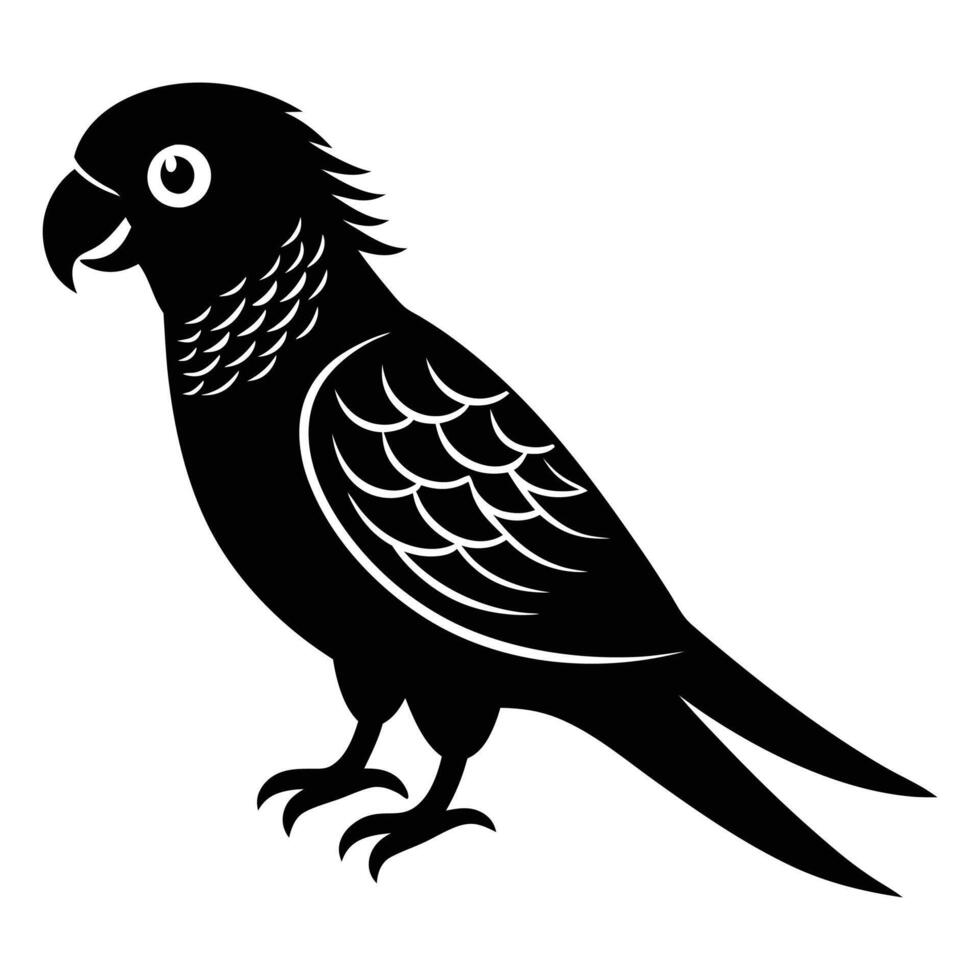 Lorikeet Bird Silhouette Art Design vector