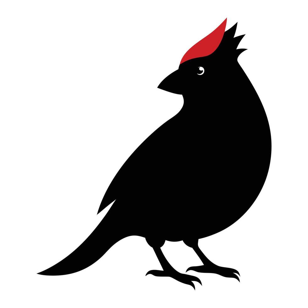 Cardinal Bird Silhouette Art vector