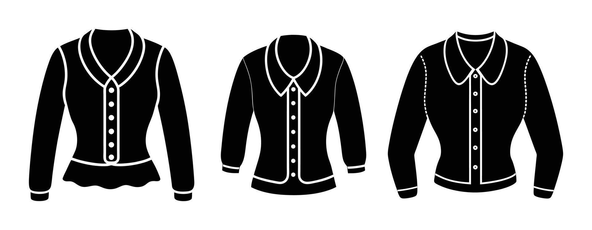 1950s Cardigan Collection with Vintage Detailing Silhouettes vector