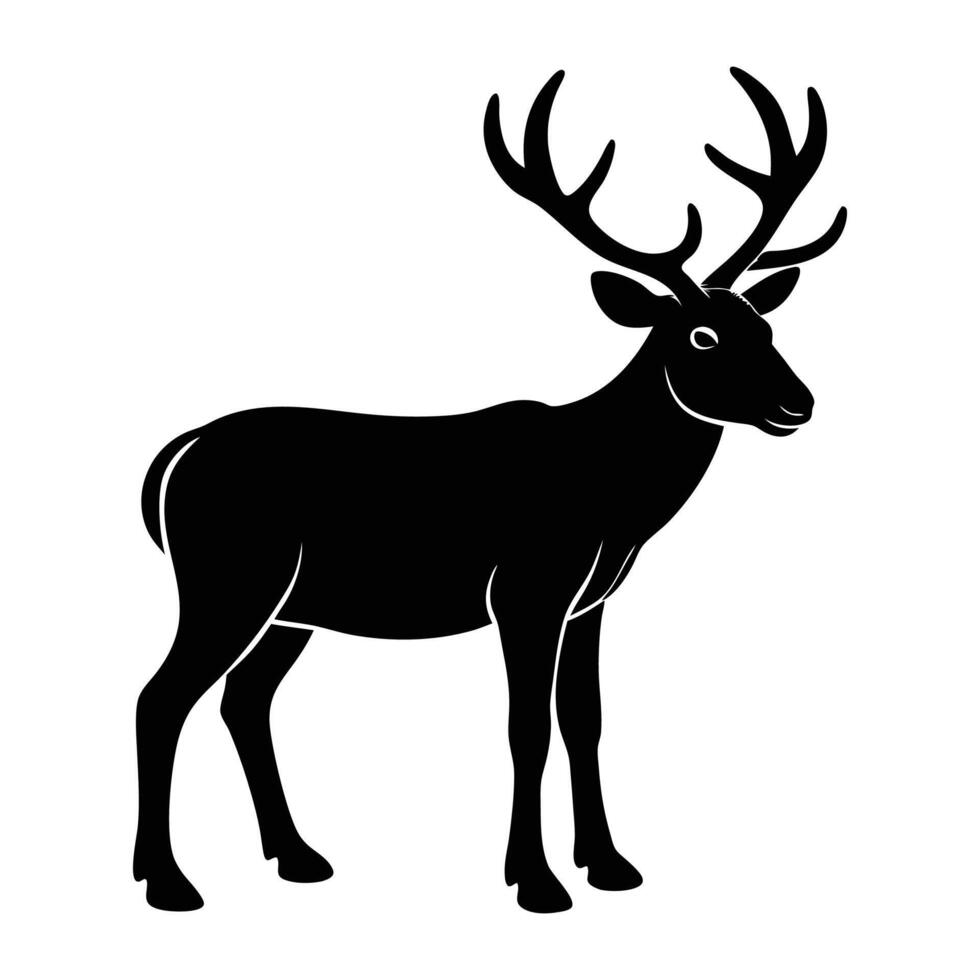 Caribou Silhouette Art Design vector