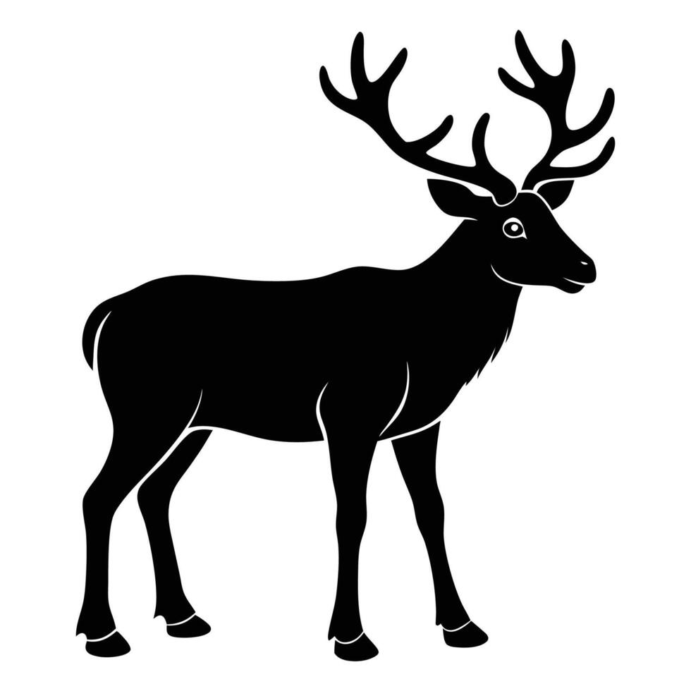 Caribou Silhouette Art Design vector
