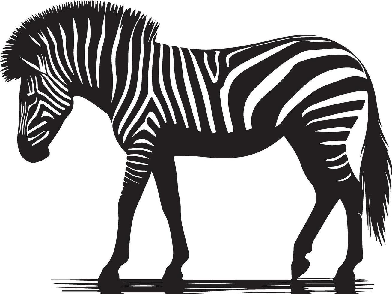 Zebra Silhouette illustration vector