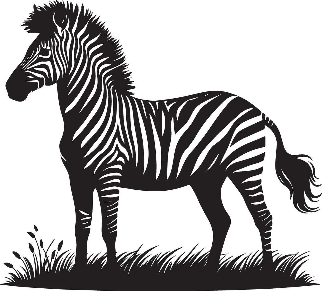 Zebra Silhouette illustration vector