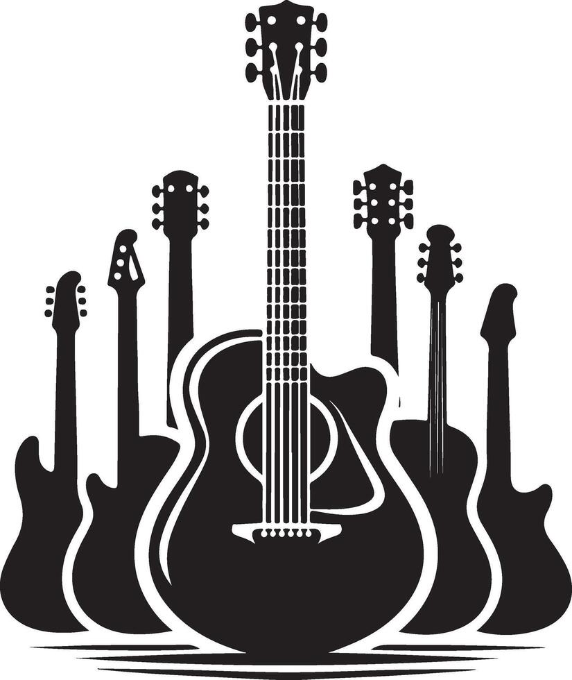 Guitar Silhouette illustration vector