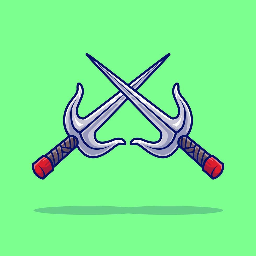 Trisula Sword Cartoon vector