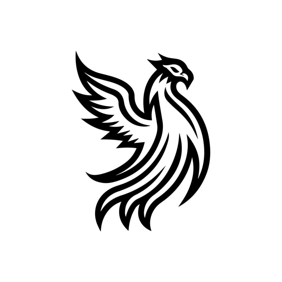 Gryphon logo or modern line icon. vector