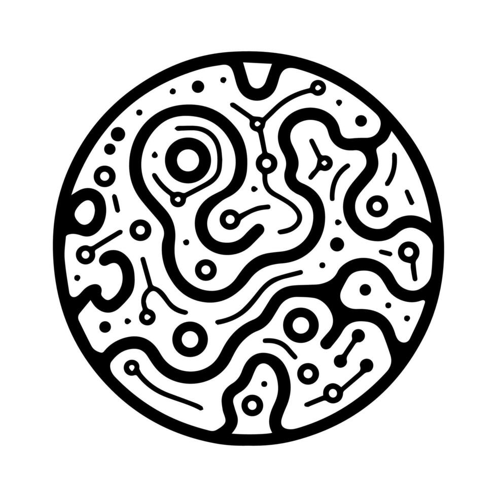 membrane icon or modern line symbol. line art and icon design with bold outline. Black and white Pixel Perfect minimalistic symbol isolated white background. Silhouette simple thin sign vector