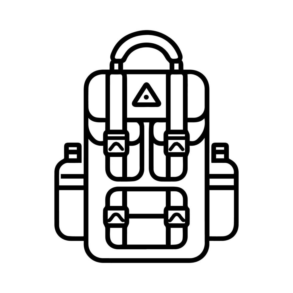 survival icon or modern line symbol. line art and icon design with bold outline. Black and white Pixel Perfect minimalistic symbol isolated white background. Silhouette simple thin sign vector