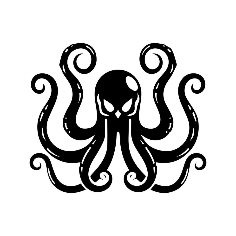 Hydra icon or modern line symbol. line art and icon design with bold outline. Black and white Pixel Perfect minimalistic symbol isolated white background. Silhouette simple thin sign vector