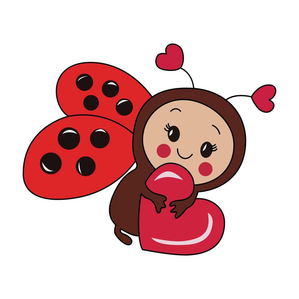 Illustration of Red Ladybug vector