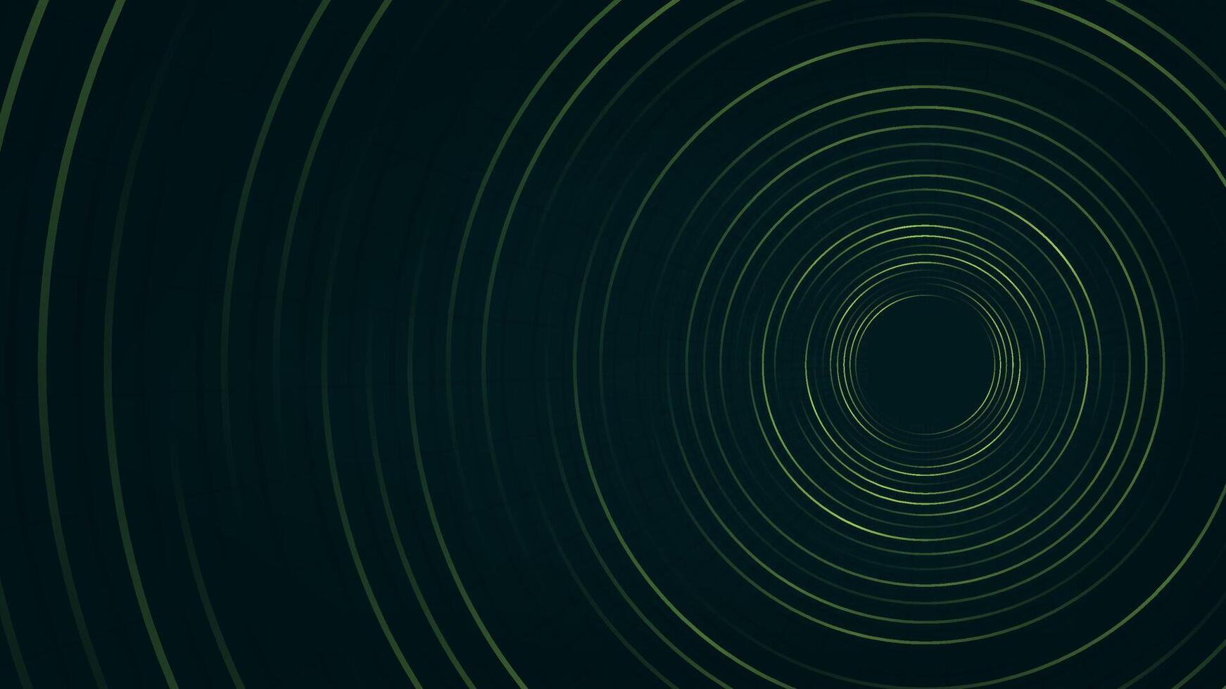 Abstract dark green background. Glowing wave circle lines concept. Swirl circular lines element. illustration. Suite for banner, web, print designs. vector