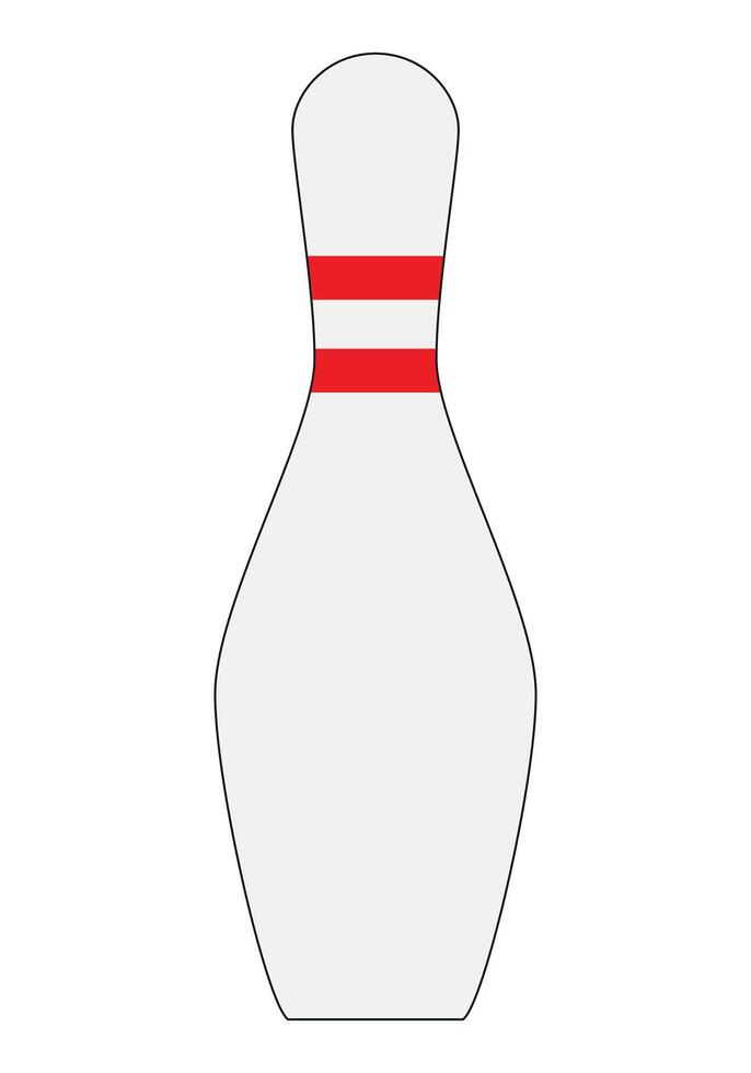Bowling pin - illustration, isolated on white background vector