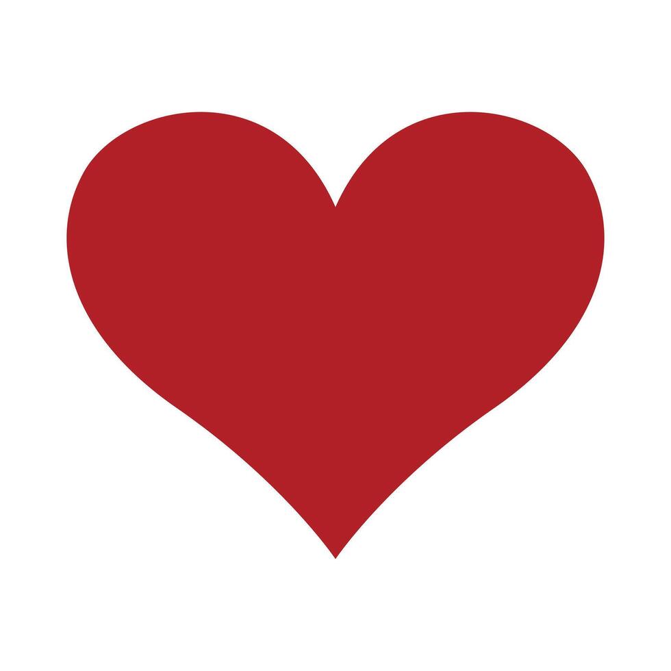 red heart shape symbol illustration vector