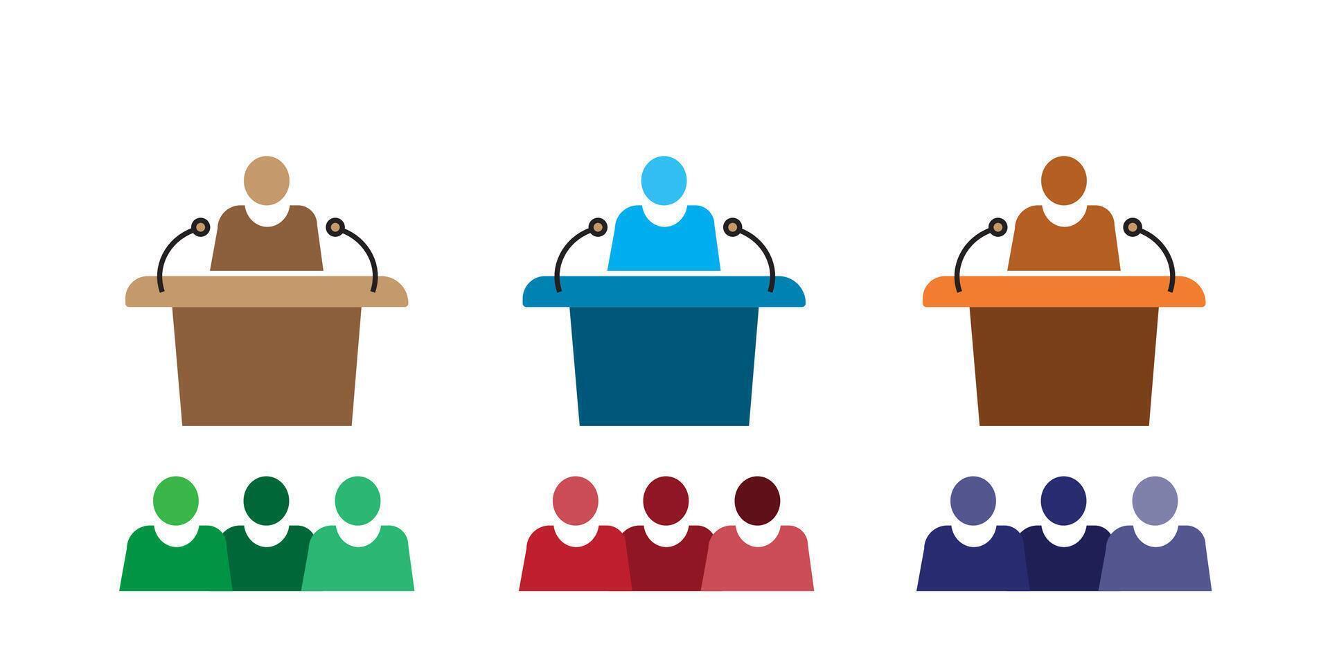 Businessmen with Microphone royalty free with three colorn illustrasi art vector