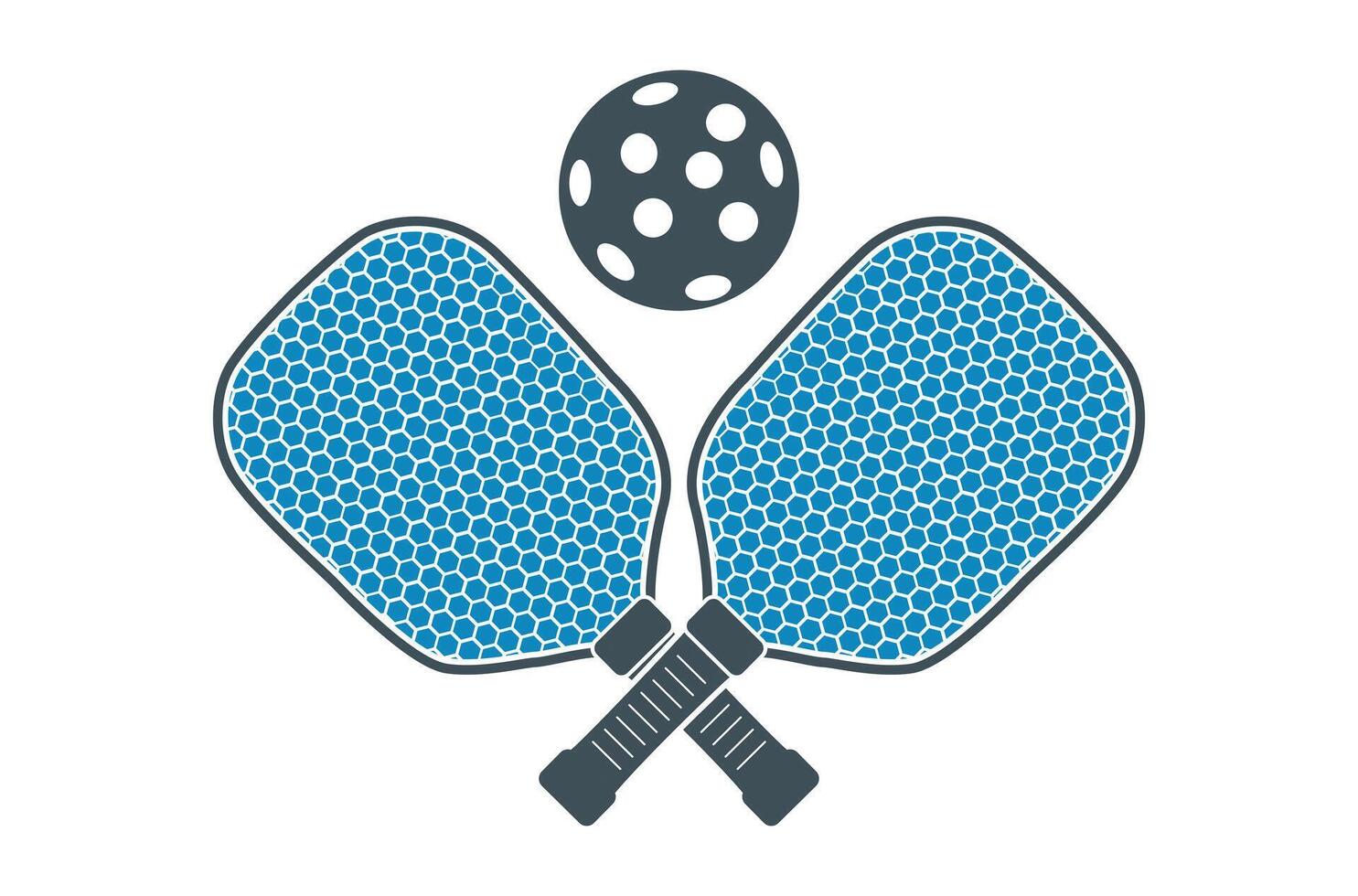 Pickleball paddle on white background vector
