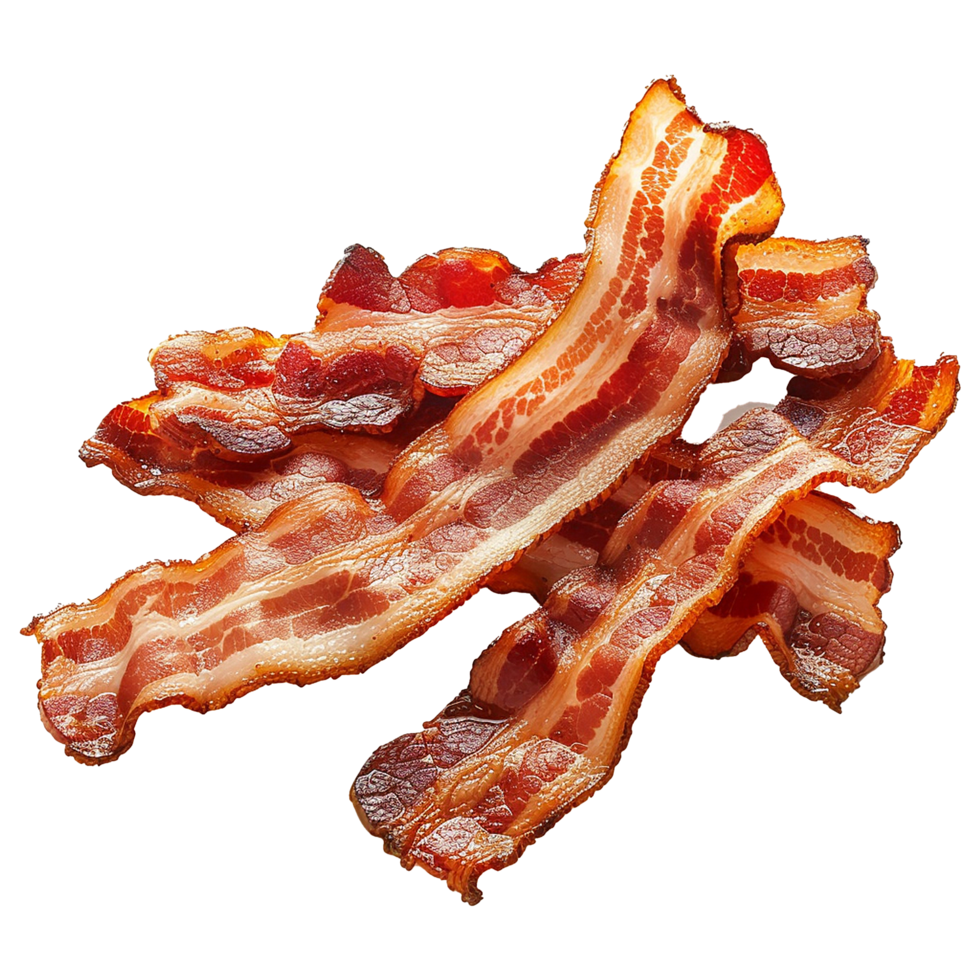 Bacon slices Isolated on transparent background png