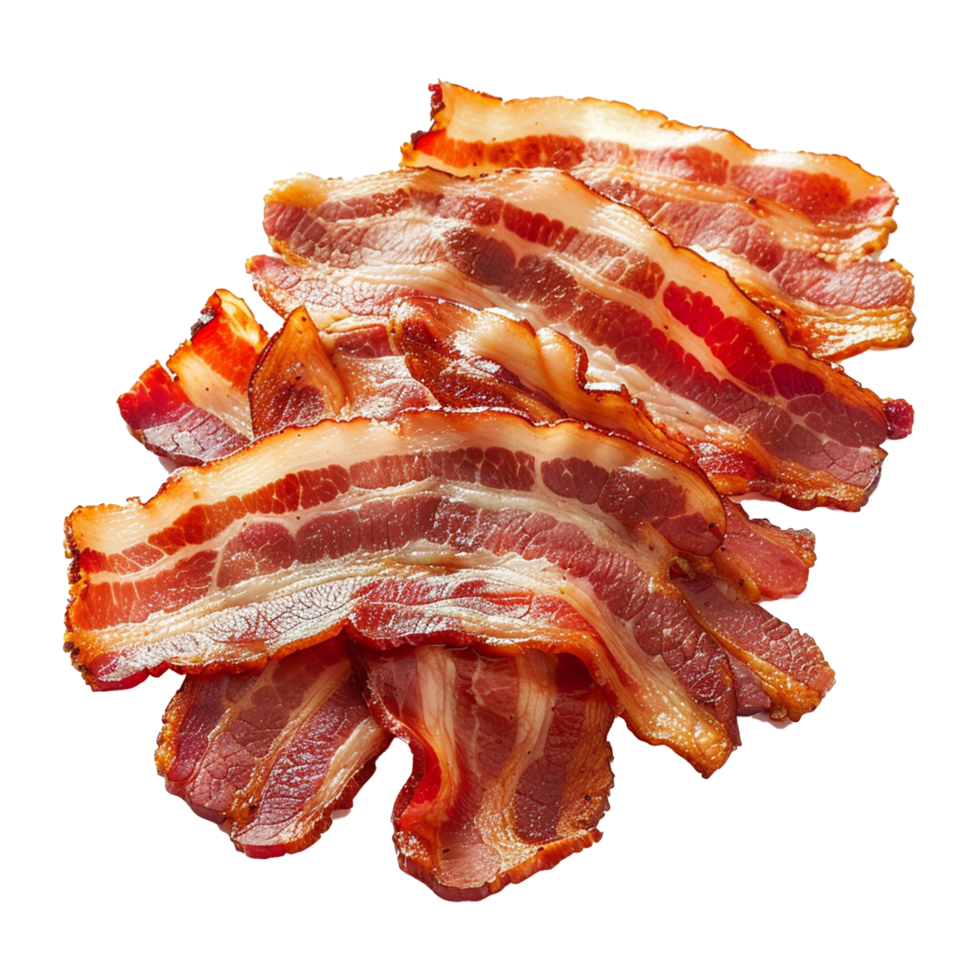 Bacon slices Isolated on transparent background png