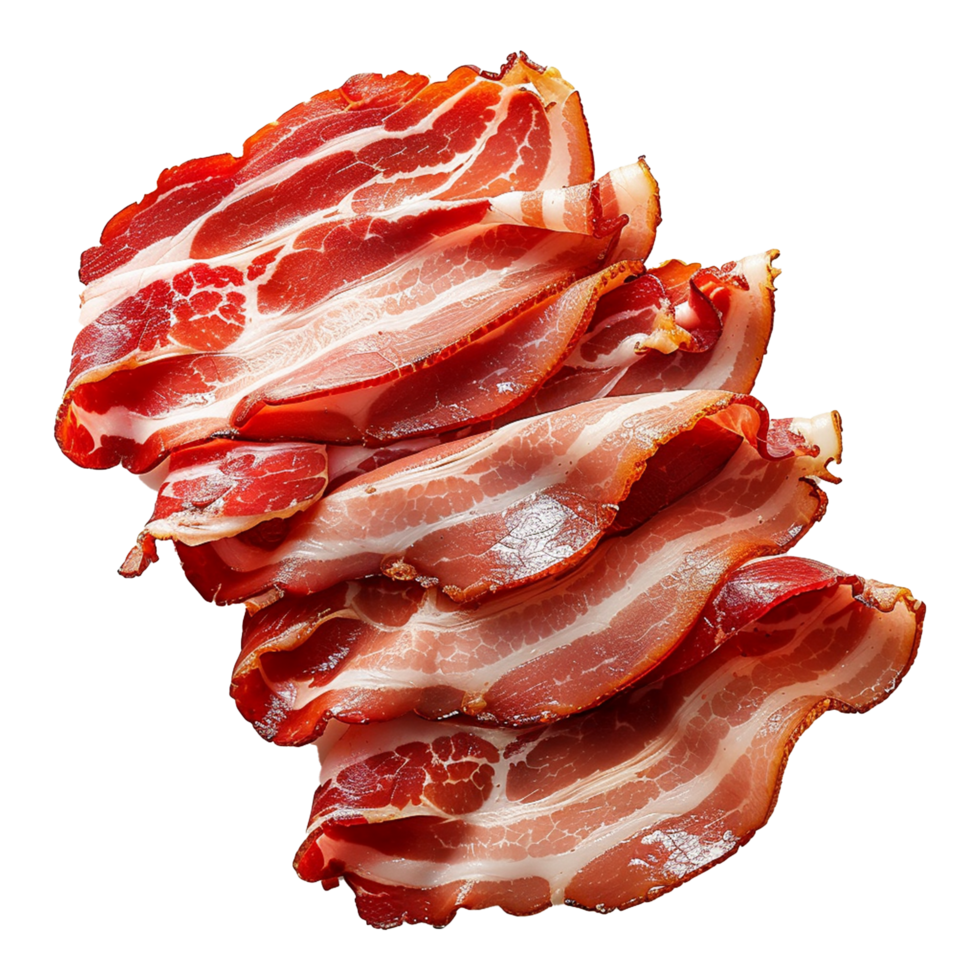 Bacon slices Isolated on transparent background png