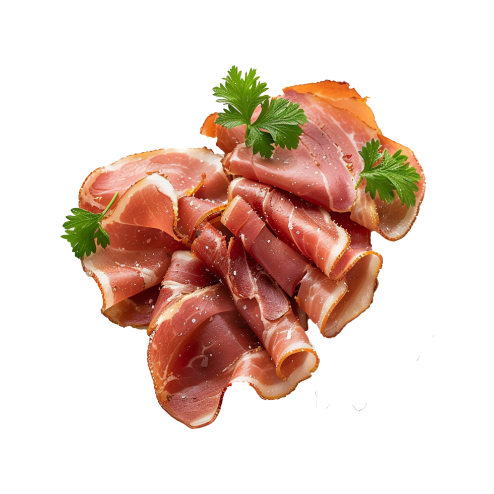Bacon slices Isolated on transparent background png
