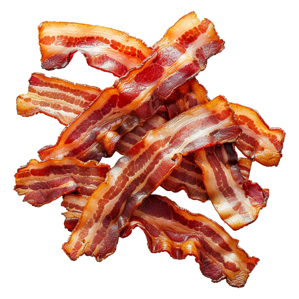 Bacon slices Isolated on transparent background png