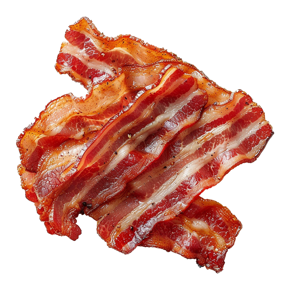 Bacon slices Isolated on transparent background png