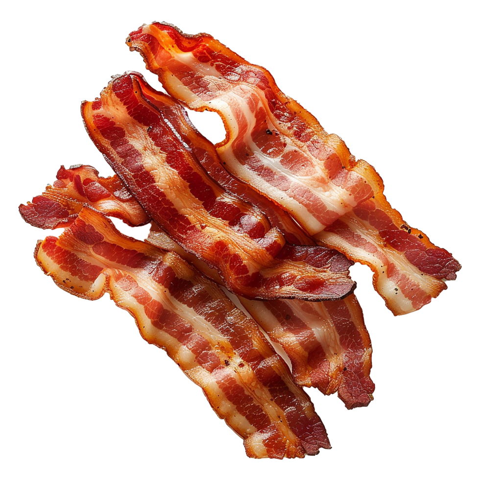 Bacon slices Isolated on transparent background png