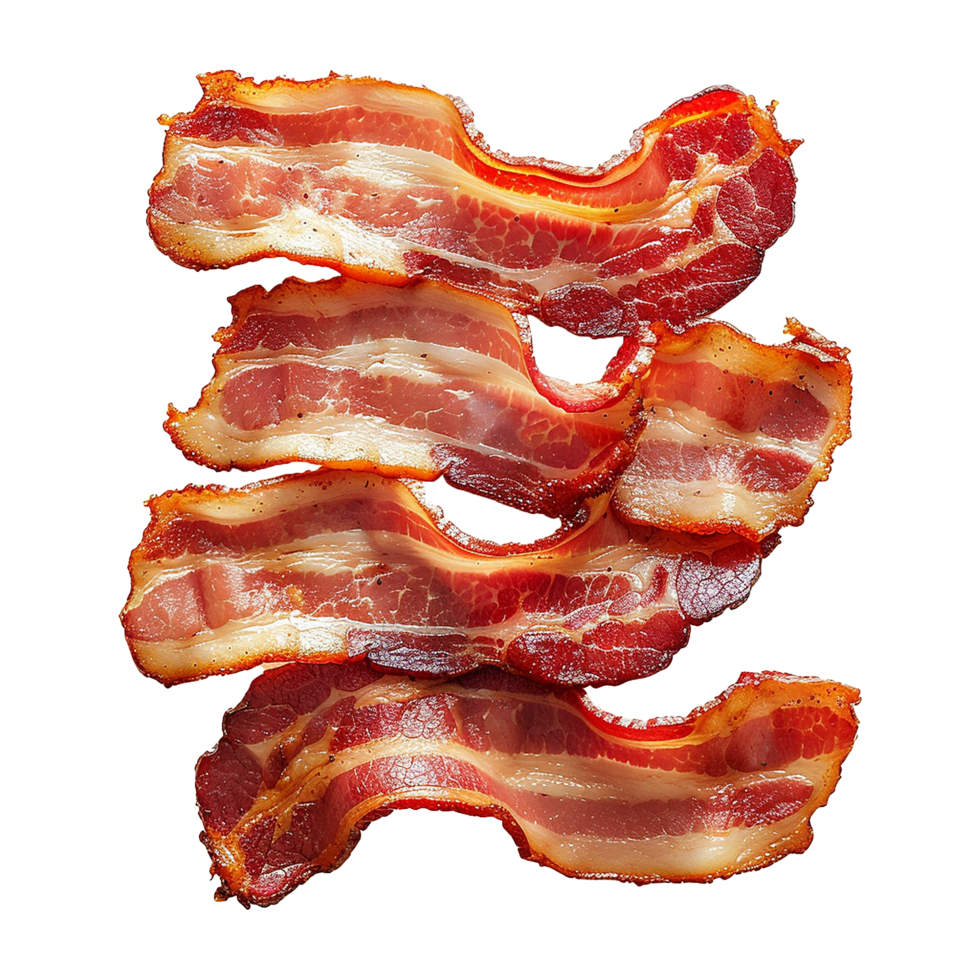 Bacon slices Isolated on transparent background png