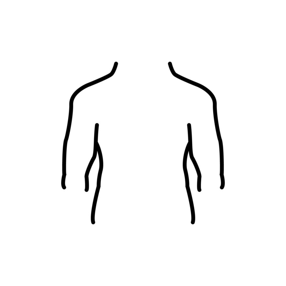 illustration of human body outline design. vector