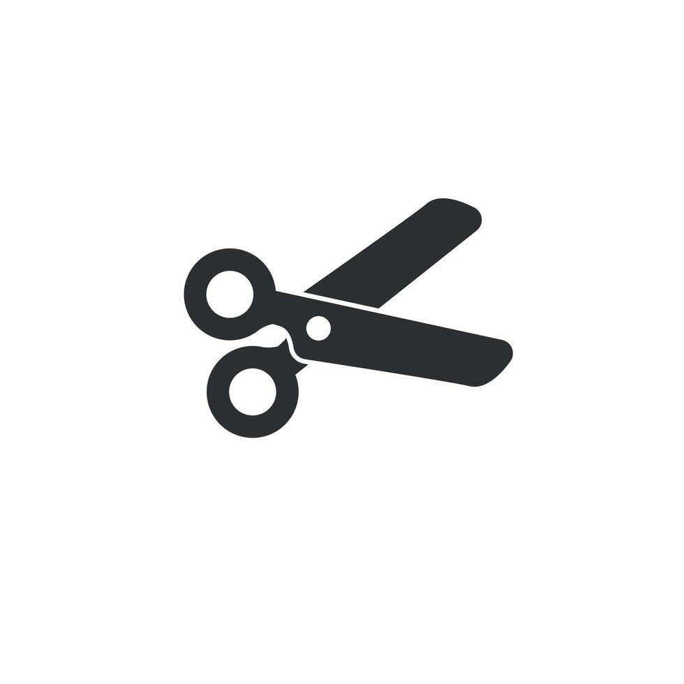 illustration of a simple flat design of scissors. vector