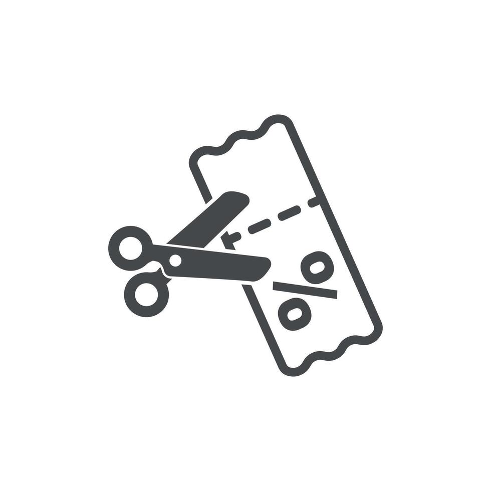 illustration of discount voucher icon, outline design. vector