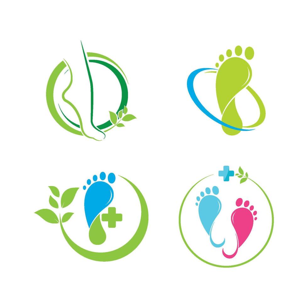 foot logo template vector