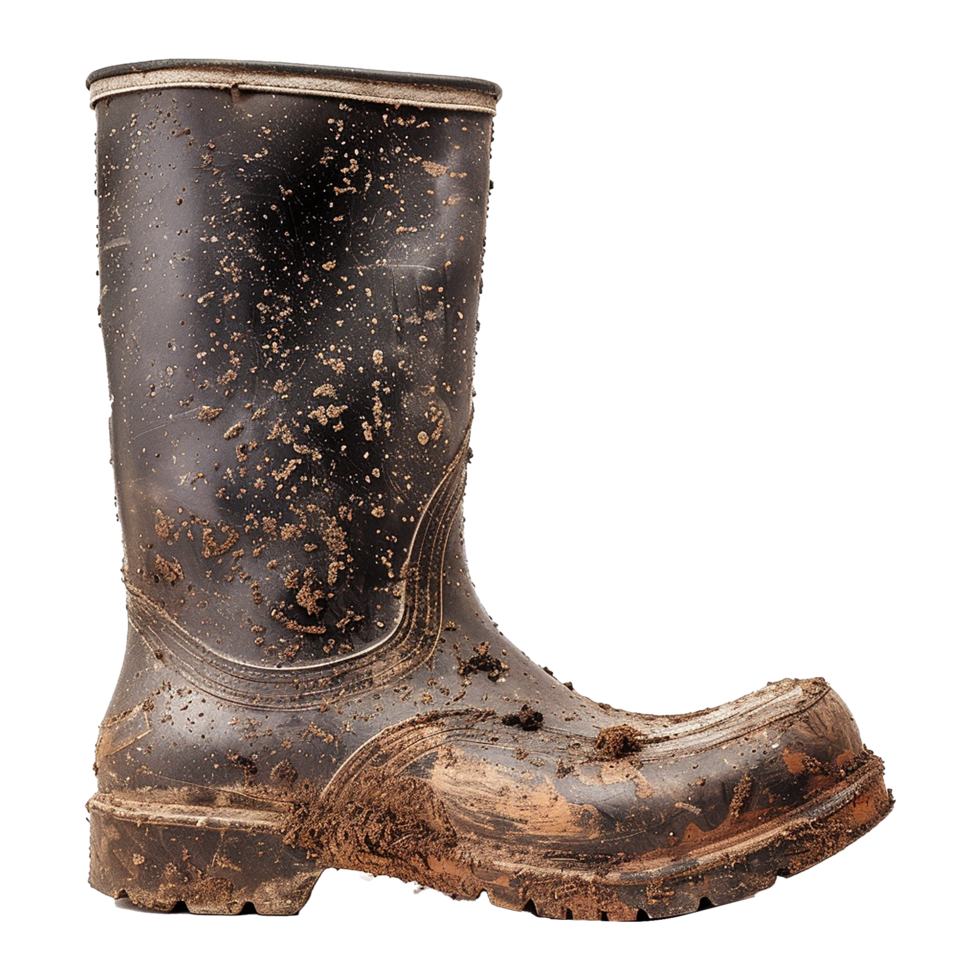 Rain boots dirty isolated on transparent background png