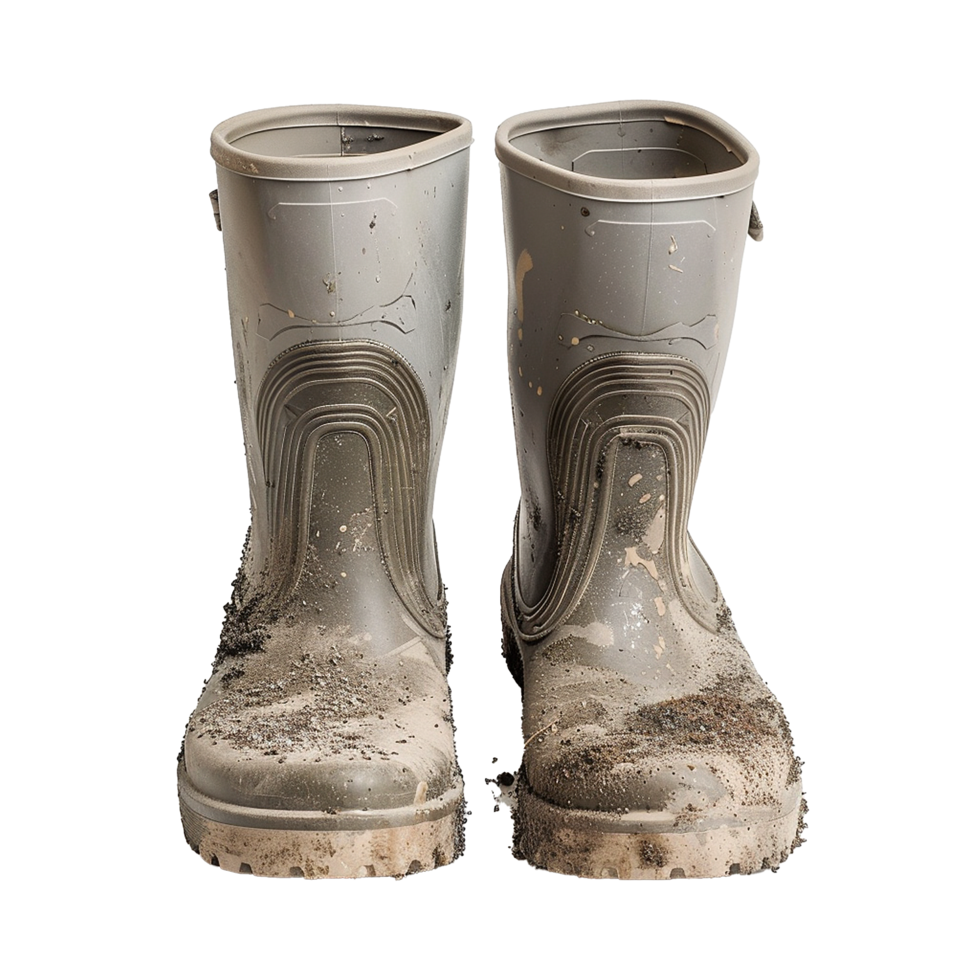 Rain boots dirty isolated on transparent background png