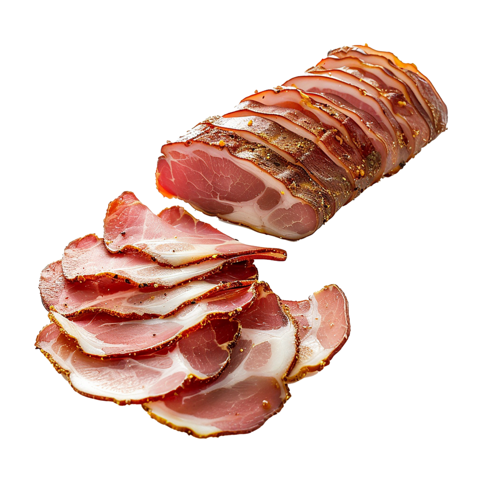 Bacon slices Isolated on transparent background png