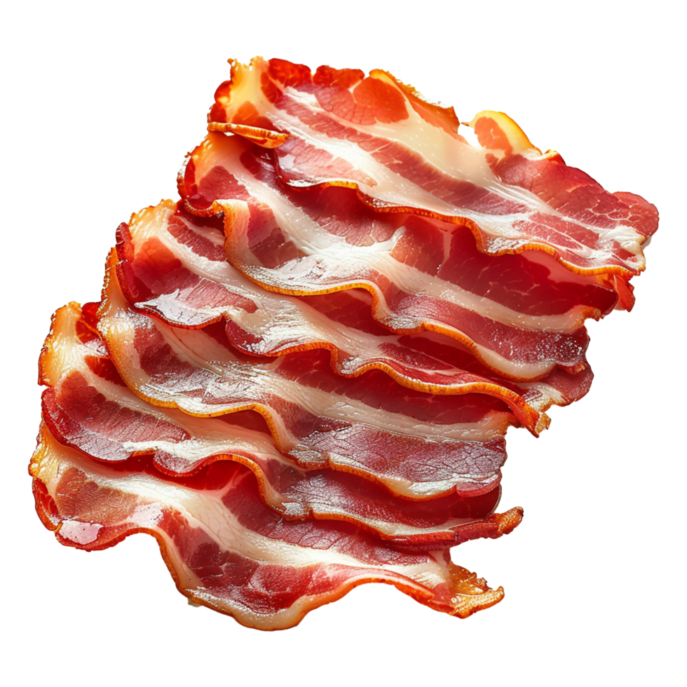 Bacon slices Isolated on transparent background png